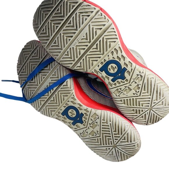 Nike KD Trey 5 III Kevin Durant Shoes Gray Red Blue 749377-046 Men’s Hi-Top - Picture 5 of 13